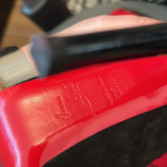 Christian Louboutin 35.5 Carlota Heel Strappy Red Sole Platform Pump - Picture 9 of 10